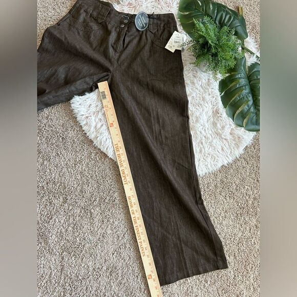 Cato NWT Petites Brown Stretch Shape Enhancing Classic Pants Sz 12 P $22 - Picture 5 of 10